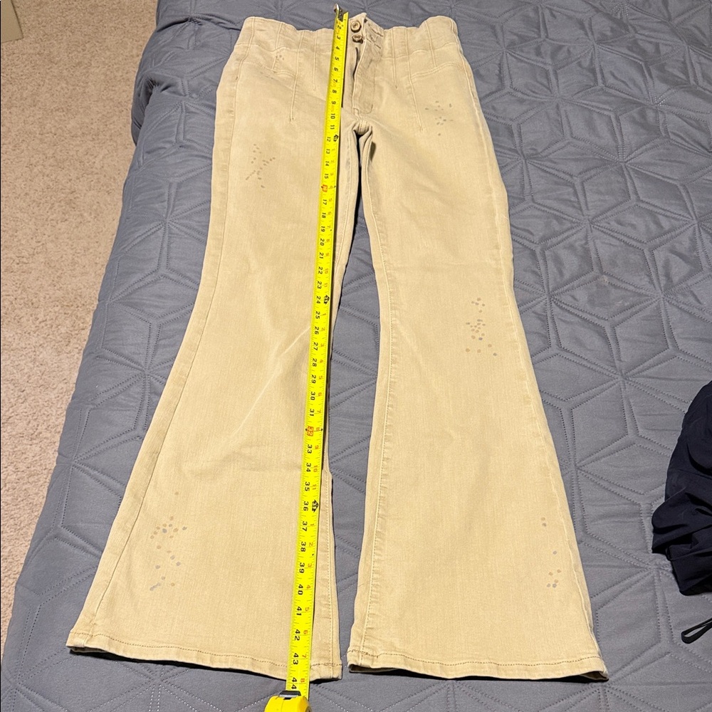 Free People Tan Flared Pants